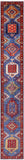 Blue Persian Fine Serapi Handmade Wool Runner Rug - 2' 7" X 19' 3" - Golden Nile