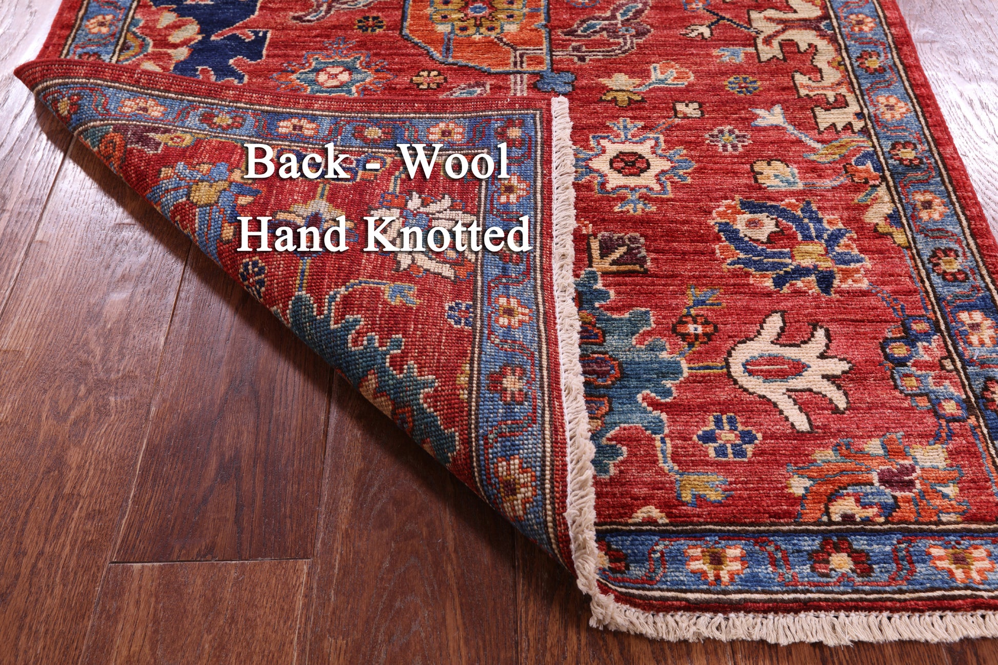 Red Persian Fine Serapi Hand Knotted Wool Runner Rug - 2' 9" X 11' 8" - Golden Nile