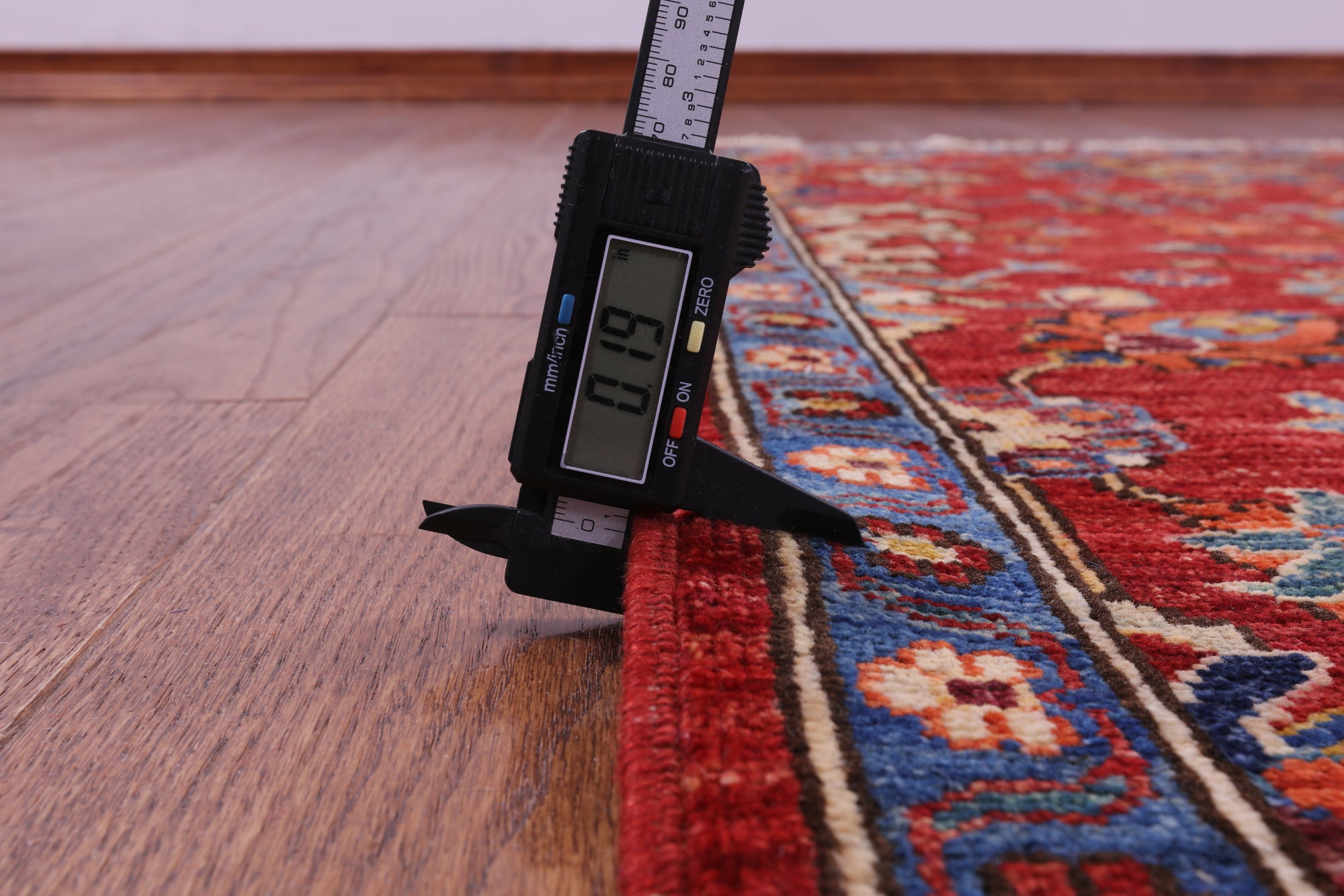 Red Persian Fine Serapi Hand Knotted Wool Runner Rug - 2' 9" X 11' 8" - Golden Nile