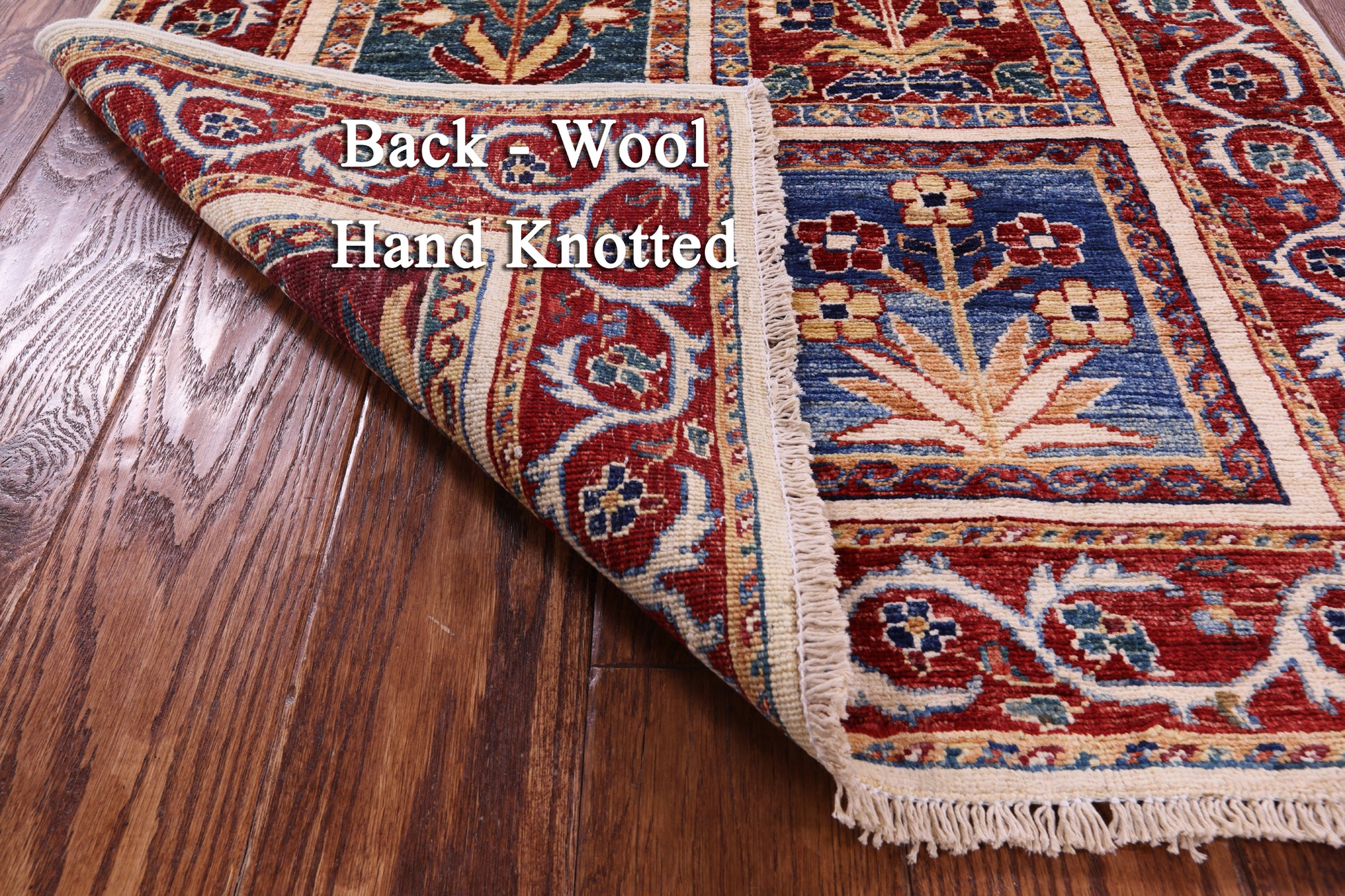 Garden Design Persian Handmade Wool Rug - 2' 11" X 5' 10" - Golden Nile