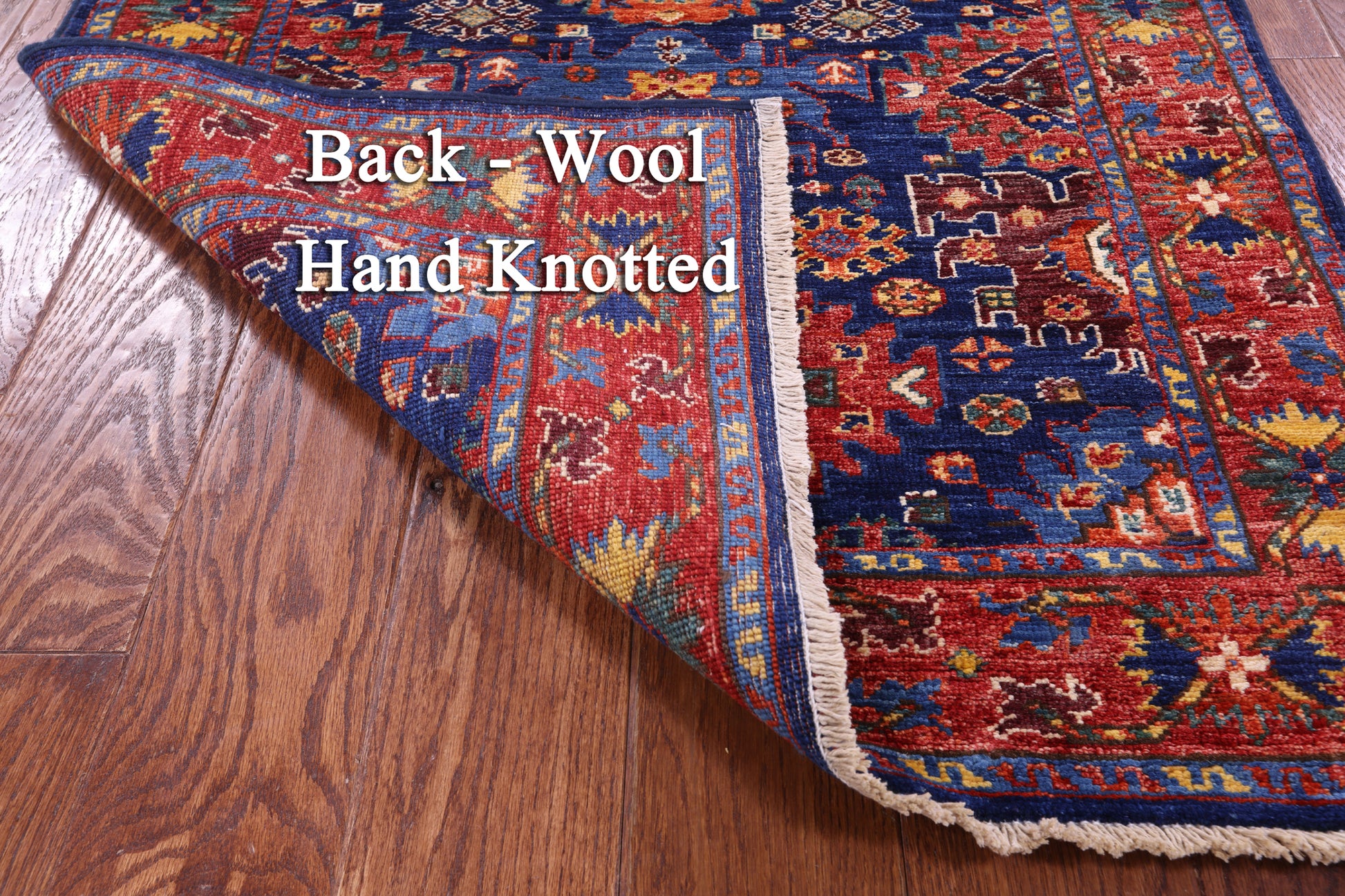 Blue Persian Fine Serapi Handmade Wool Runner Rug - 3' 0" X 9' 10" - Golden Nile