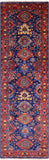 Blue Persian Fine Serapi Handmade Wool Runner Rug - 3' 0" X 9' 10" - Golden Nile