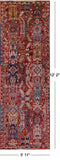 Persian Fine Serapi Hand Knotted Wool Runner Rug - 3' 11" X 12' 2" - Golden Nile