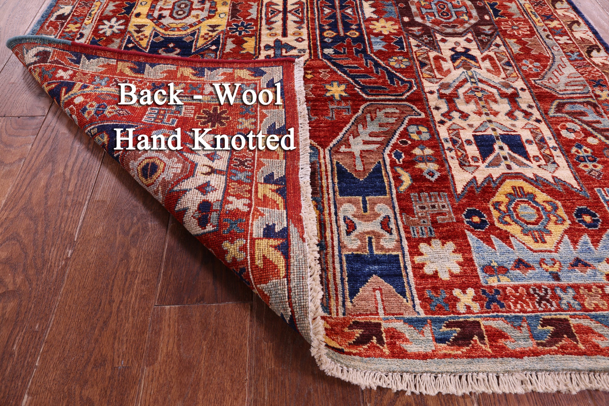 Persian Fine Serapi Hand Knotted Wool Runner Rug - 3' 11" X 12' 2" - Golden Nile
