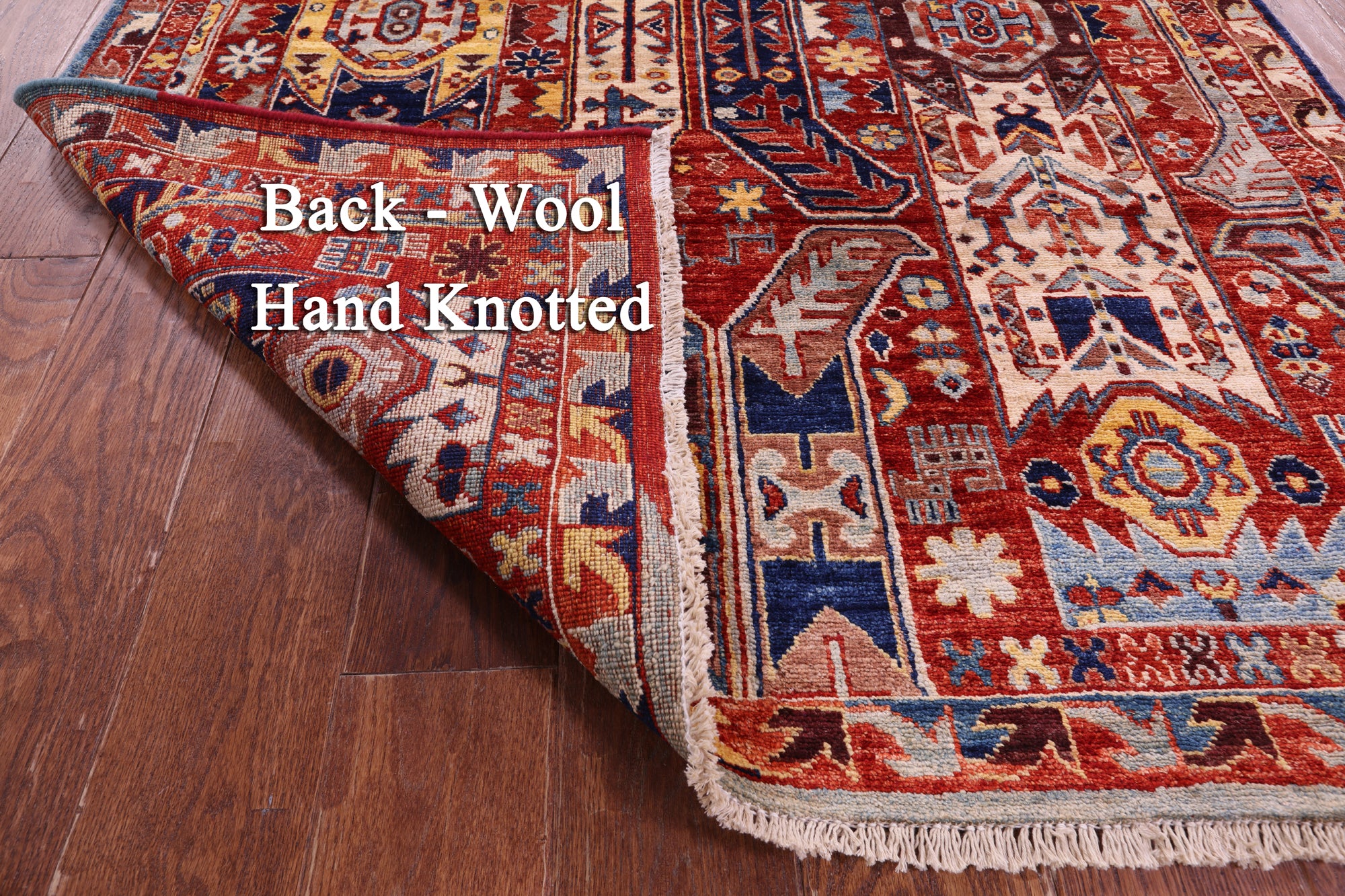 Persian Fine Serapi Hand Knotted Wool Runner Rug - 3' 11" X 12' 2" - Golden Nile