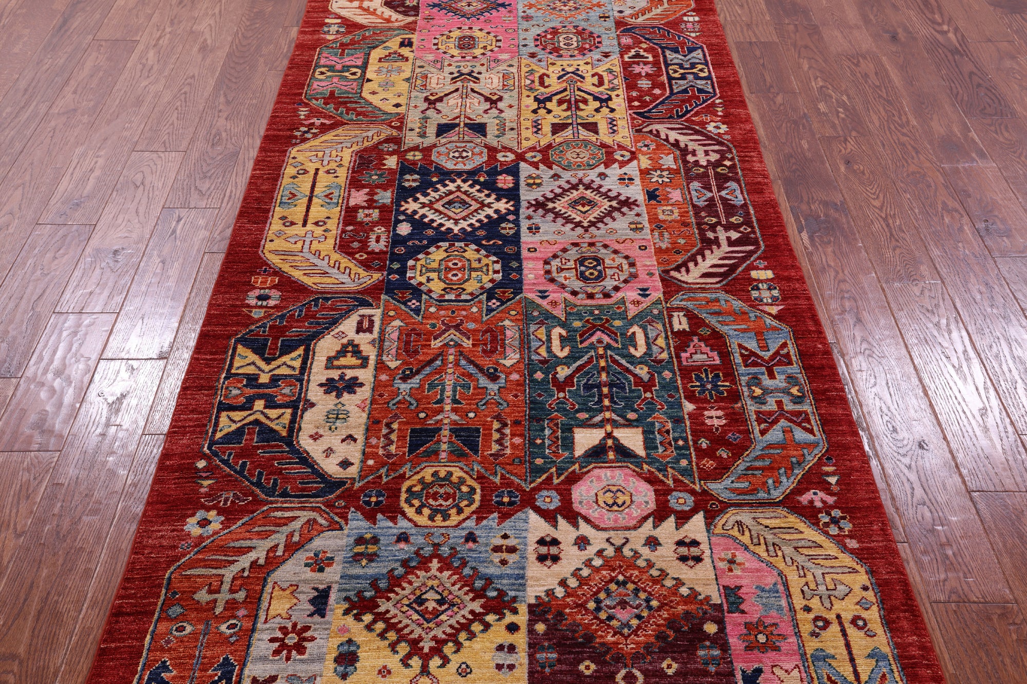 Persian Fine Serapi Hand Knotted Wool Runner Rug - 3' 11" X 10' 1" - Golden Nile