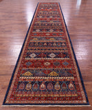 Tribal Persian Gabbeh Hand Knotted Wool Runner Rug - 4' 1" X 17' 9" - Golden Nile