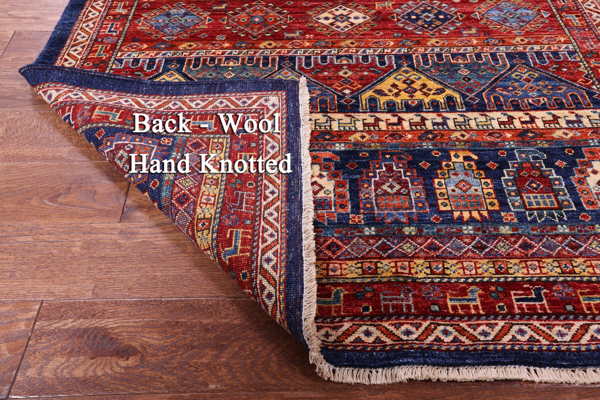 Tribal Persian Gabbeh Hand Knotted Wool Runner Rug - 4' 1" X 17' 9" - Golden Nile