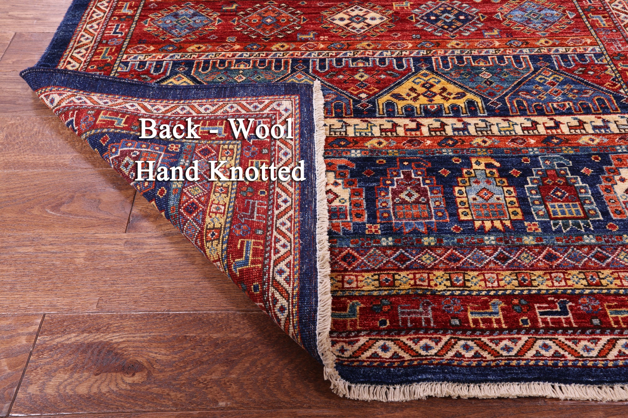 Tribal Persian Gabbeh Hand Knotted Wool Runner Rug - 4' 1" X 17' 9" - Golden Nile