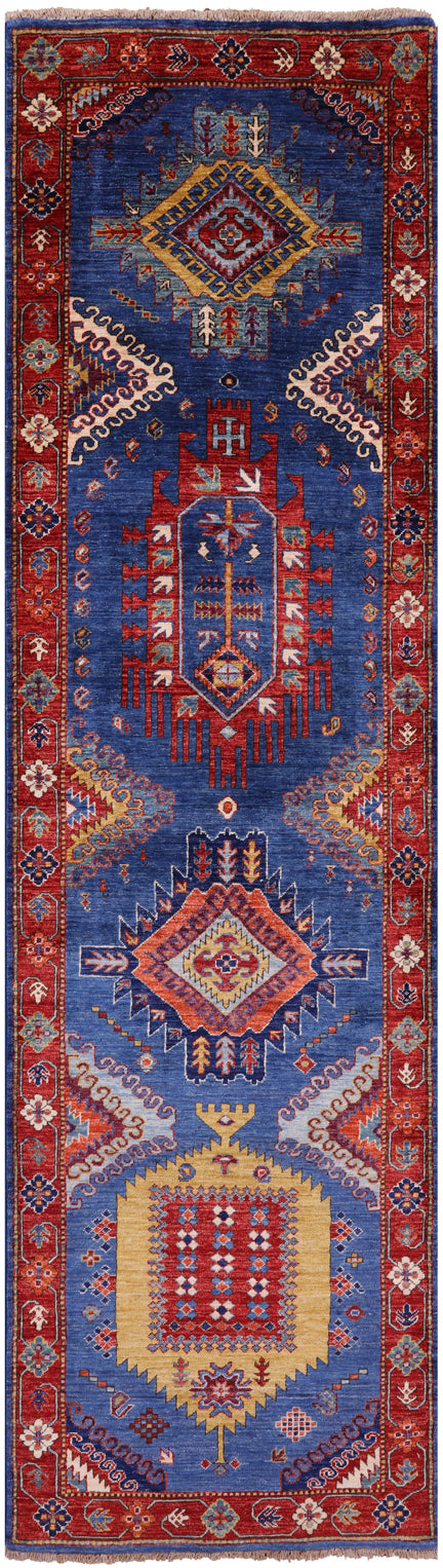 Persian Fine Serapi Handmade Wool Runner Rug - 2' 9" X 10' 0" - Golden Nile