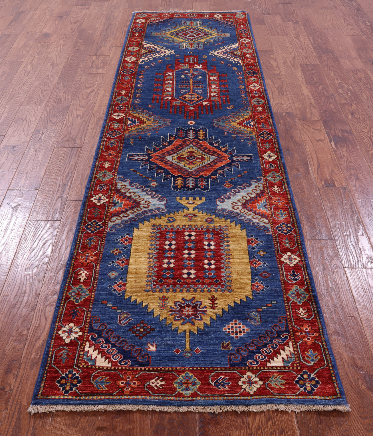 Persian Fine Serapi Handmade Wool Runner Rug - 2' 9" X 10' 0" - Golden Nile