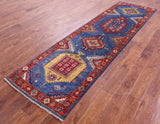 Persian Fine Serapi Handmade Wool Runner Rug - 2' 9" X 10' 0" - Golden Nile