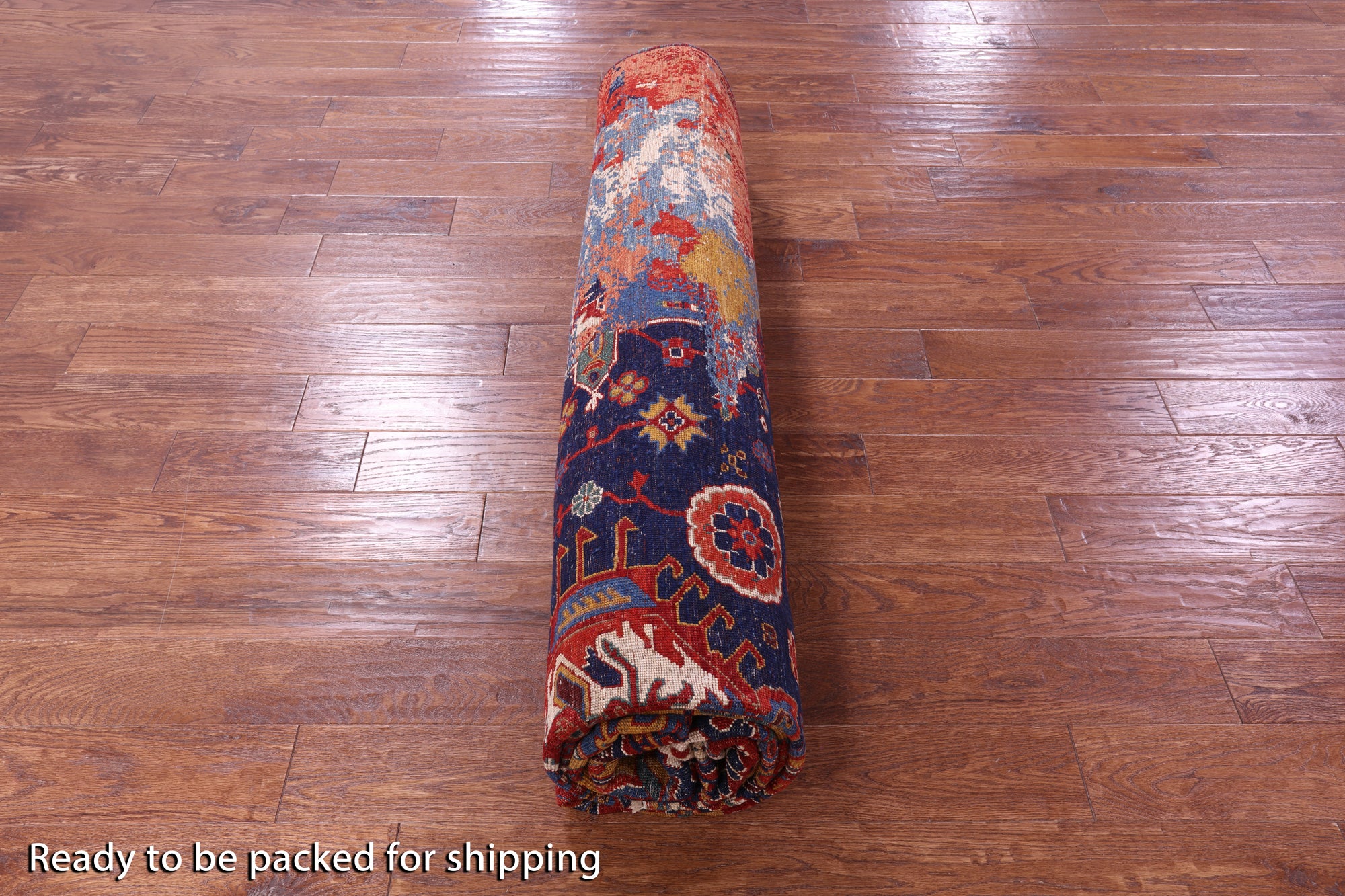 Persian Fine Serapi Hand Knotted Wool Rug - 9' 0" X 11' 10" - Golden Nile