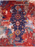 Persian Fine Serapi Hand Knotted Wool Rug - 9' 0" X 11' 10" - Golden Nile
