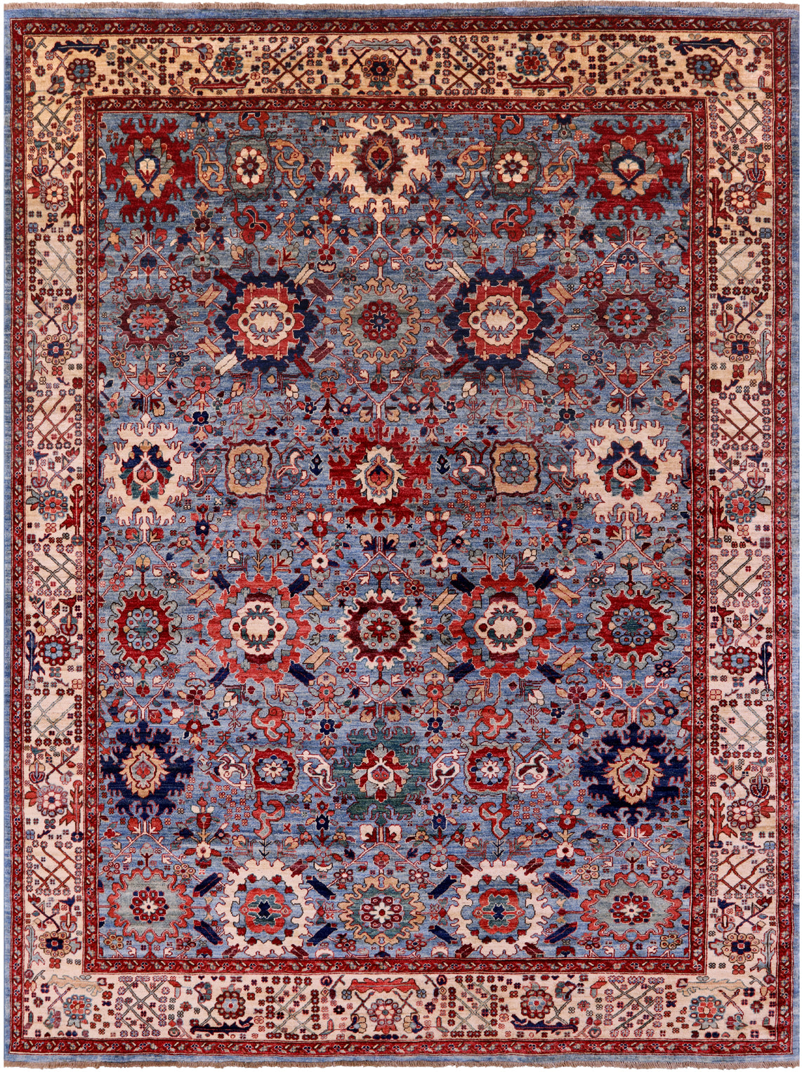 Persian Fine Serapi Handmade Wool Rug - 8' 11" X 11' 11" - Golden Nile