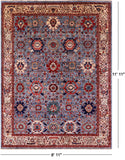 Persian Fine Serapi Handmade Wool Rug - 8' 11" X 11' 11" - Golden Nile