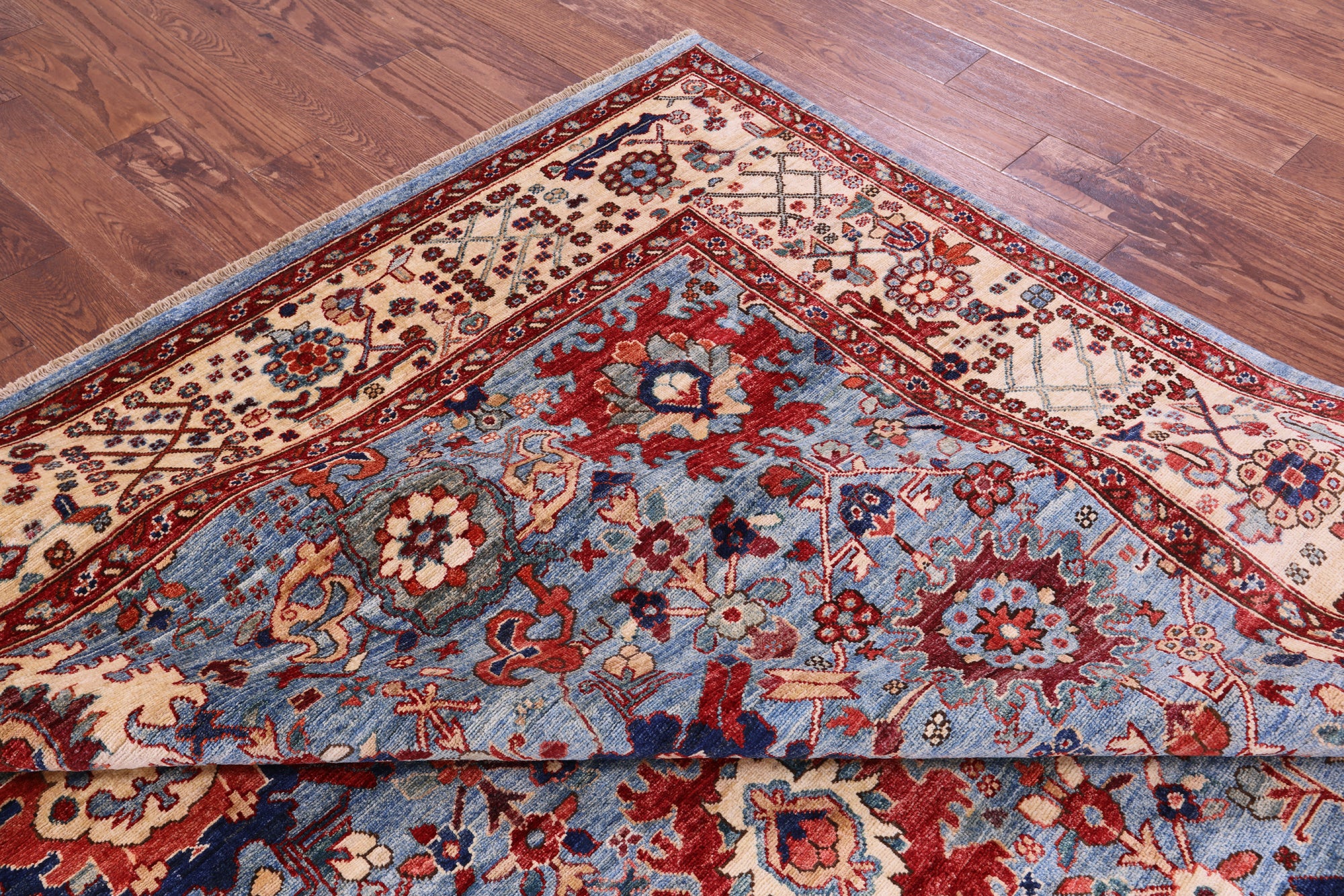 Persian Fine Serapi Handmade Wool Rug - 8' 11" X 11' 11" - Golden Nile