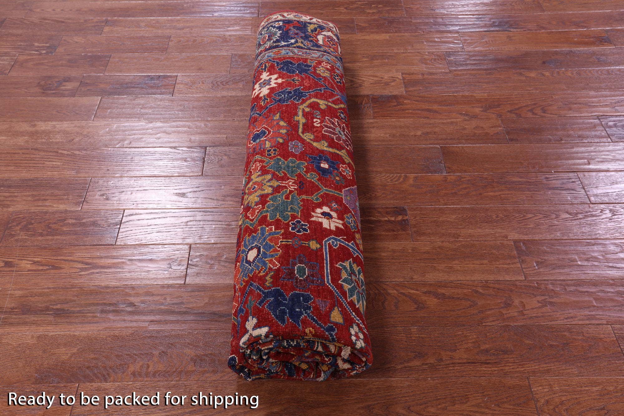 Persian Fine Serapi Hand Knotted Wool Rug - 8' 2" X 9' 10" - Golden Nile
