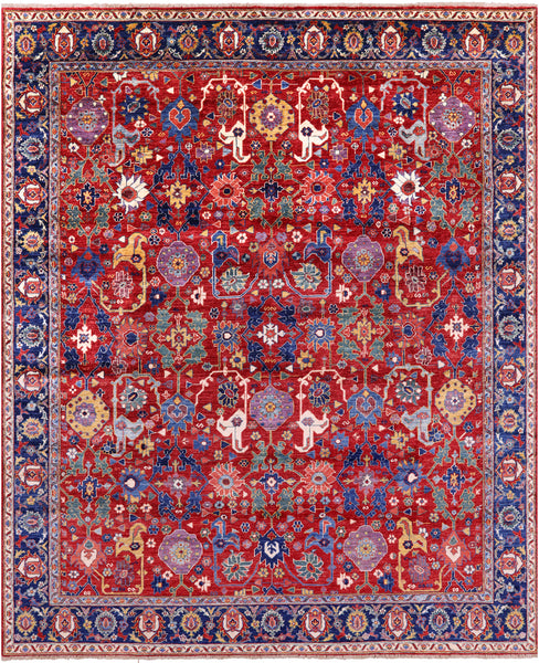 Persian Fine Serapi Hand Knotted Wool Rug - 8' 2" X 9' 10" - Golden Nile