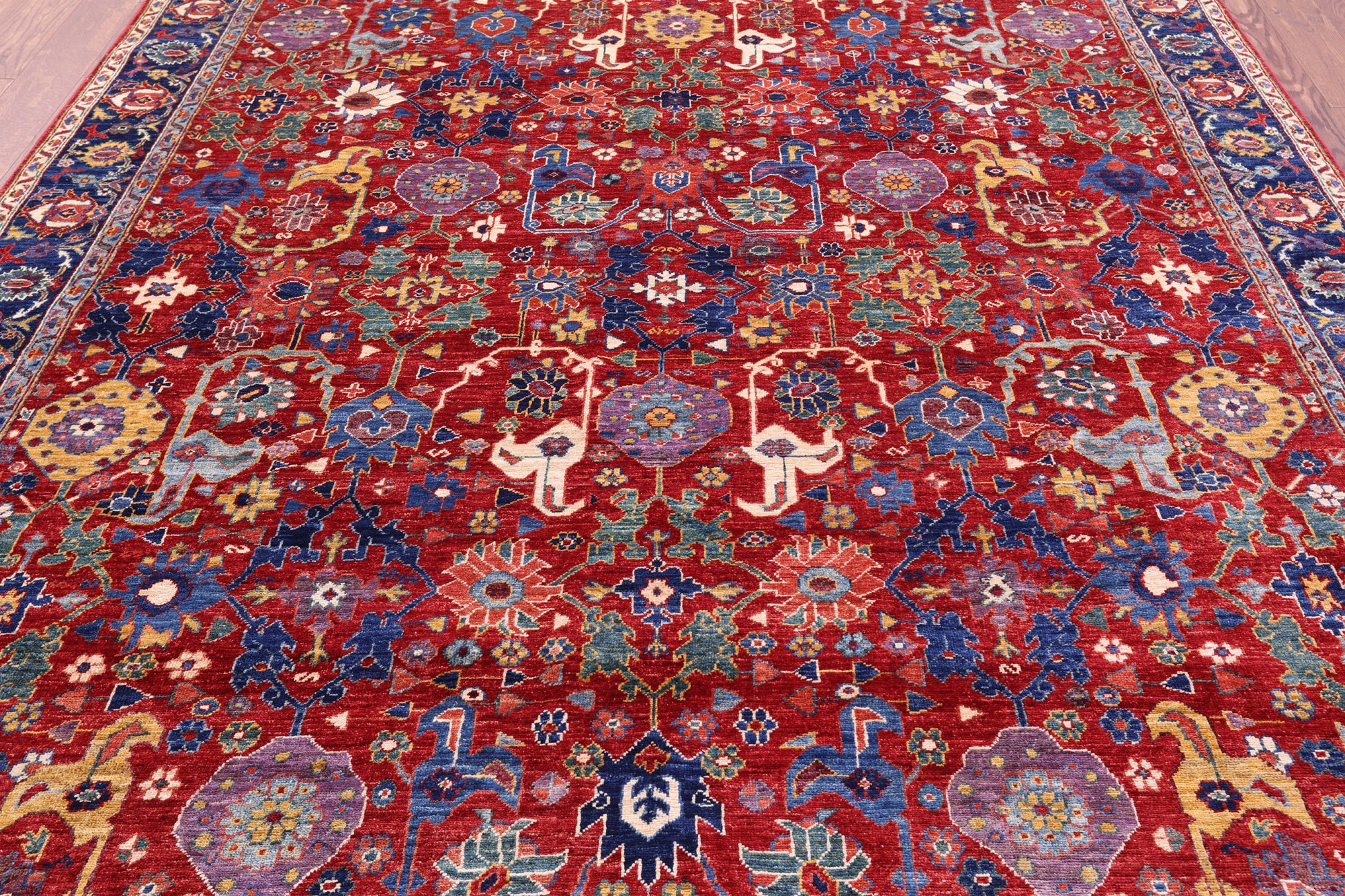 Persian Fine Serapi Hand Knotted Wool Rug - 8' 2" X 9' 10" - Golden Nile