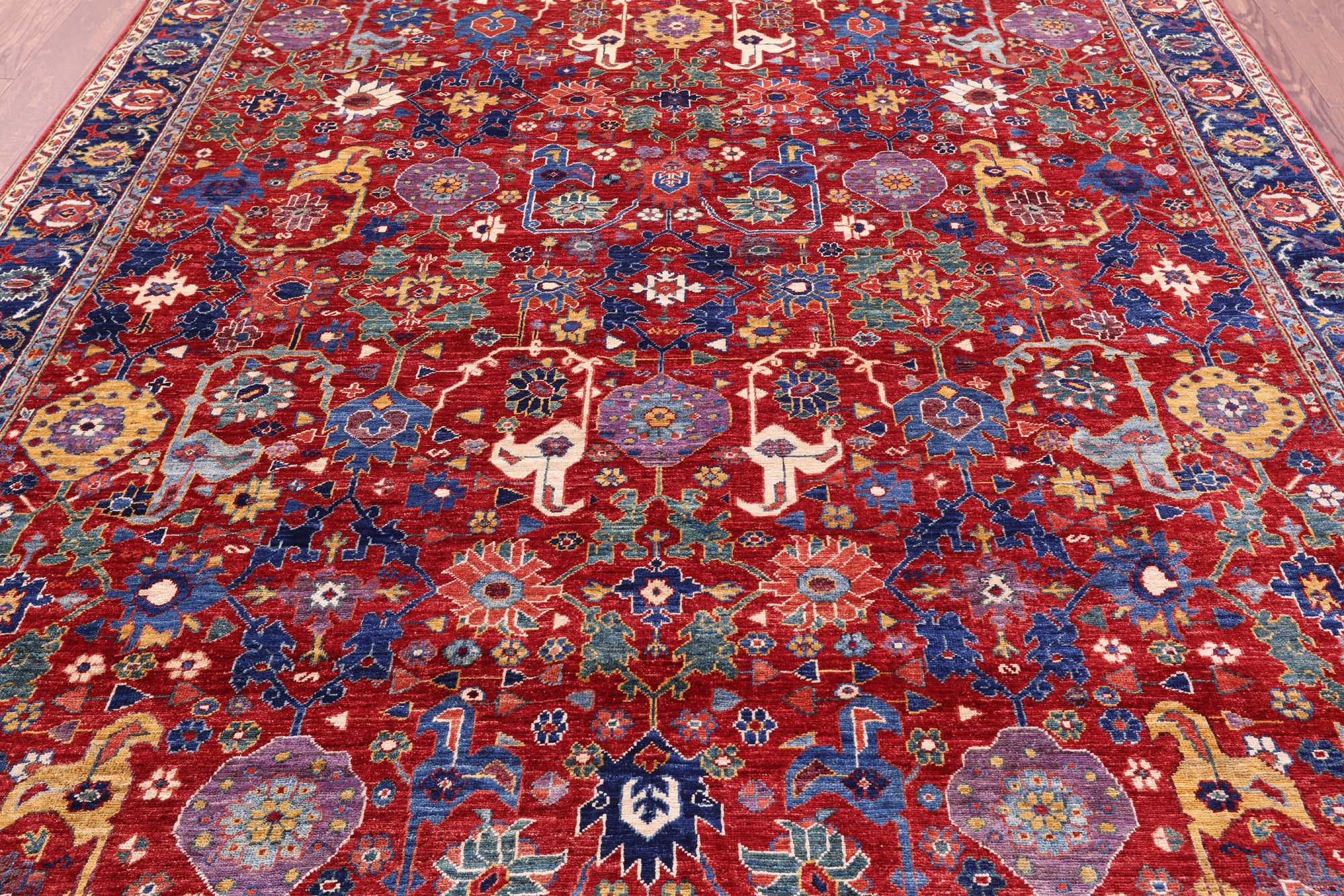 Persian Fine Serapi Hand Knotted Wool Rug - 8' 2" X 9' 10" - Golden Nile