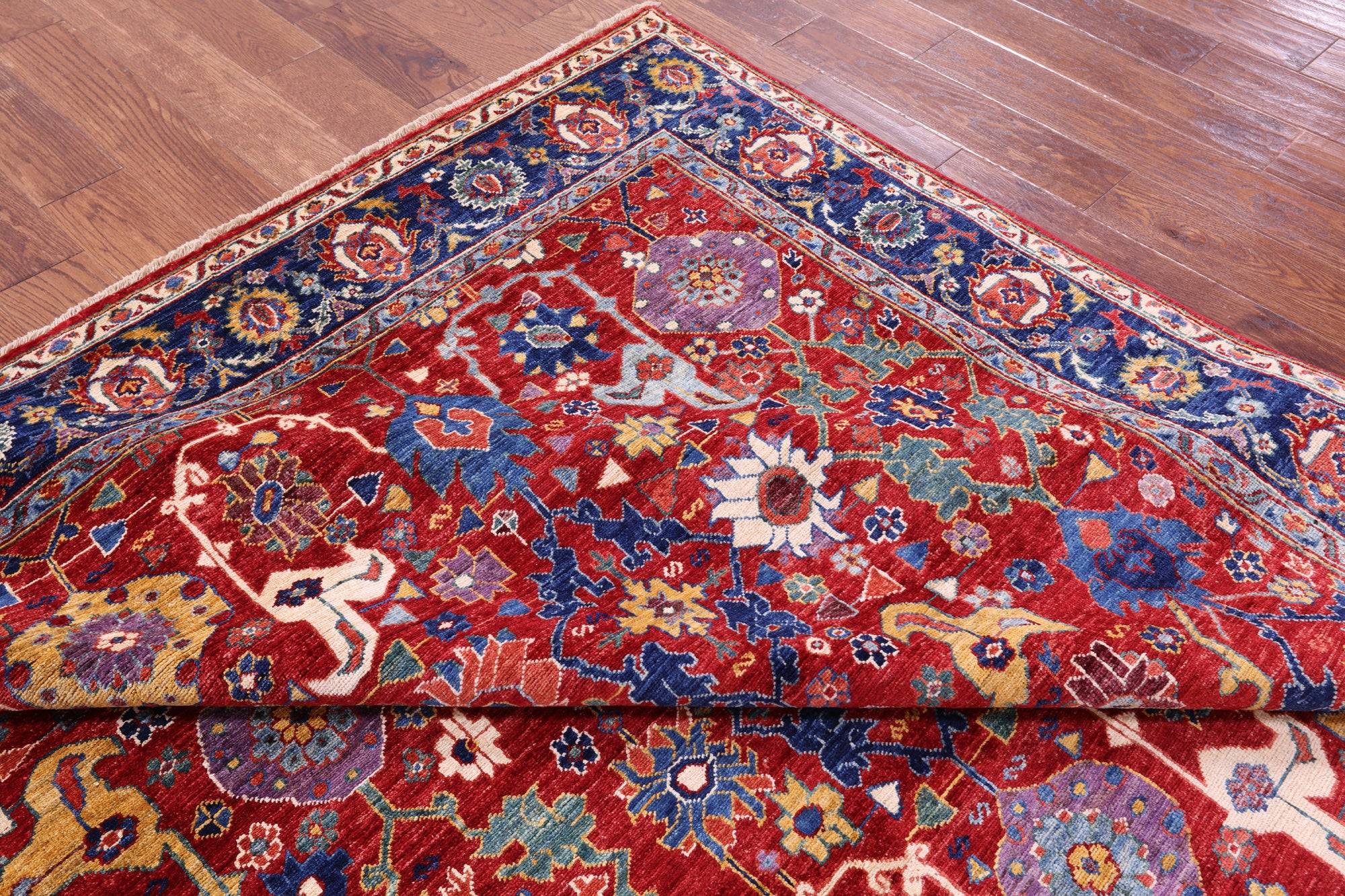Persian Fine Serapi Hand Knotted Wool Rug - 8' 2" X 9' 10" - Golden Nile