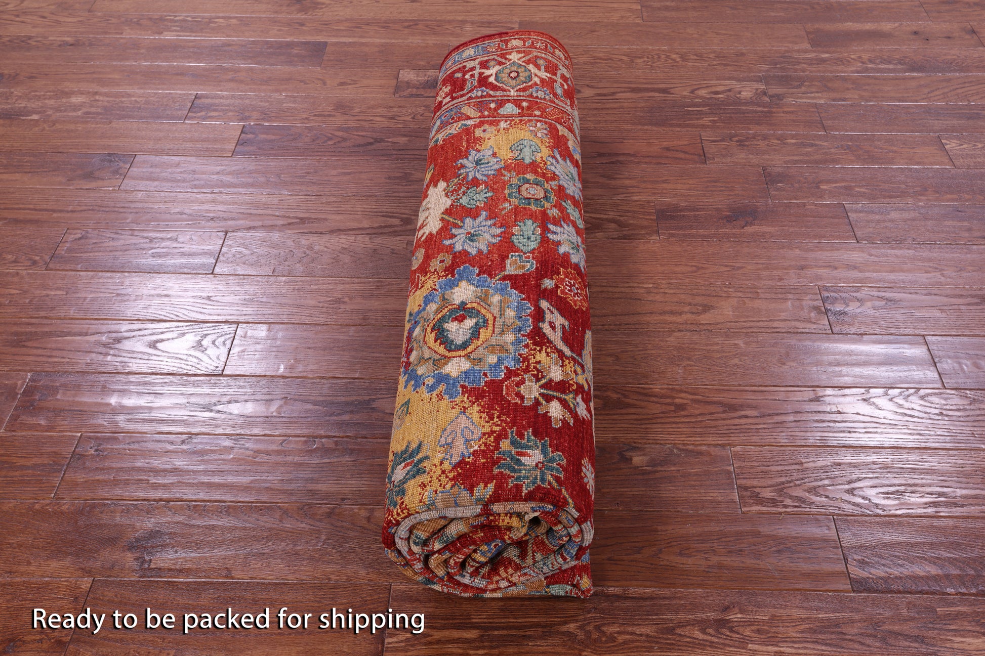 Persian Fine Serapi Hand Knotted Wool Rug - 8' 0" X 9' 9" - Golden Nile