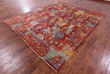 Persian Fine Serapi Hand Knotted Wool Rug - 8' 0" X 9' 9" - Golden Nile