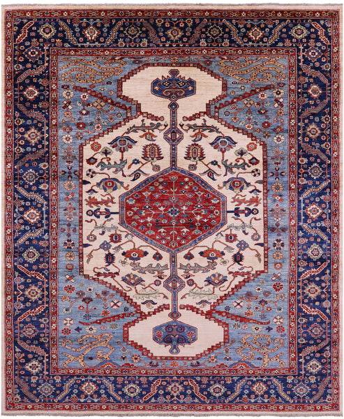 Persian Fine Serapi Handmade Wool Rug - 8' 2" X 10' 1" - Golden Nile