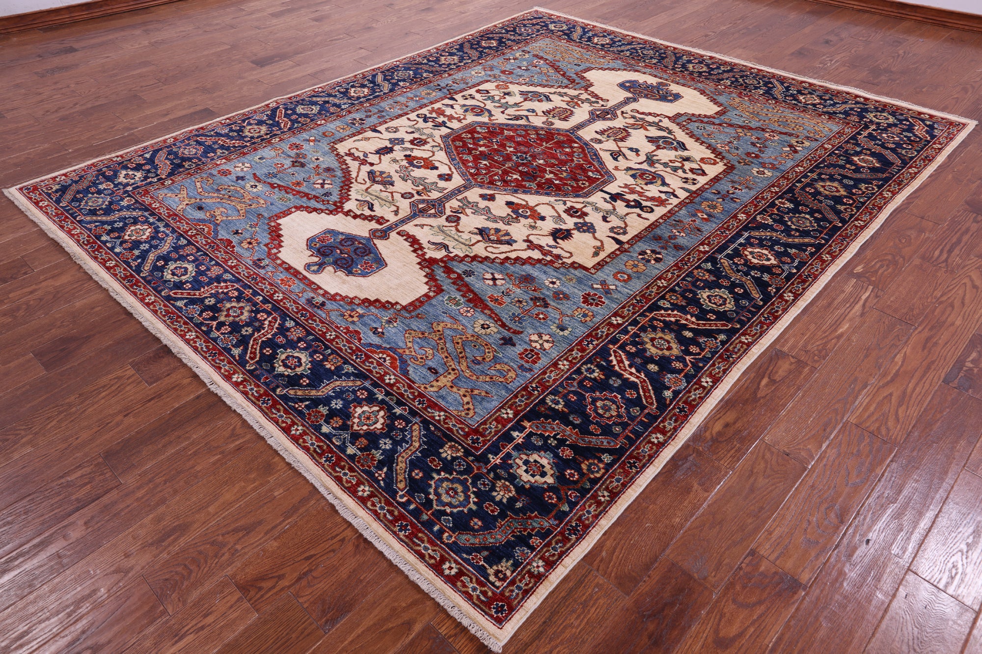 Persian Fine Serapi Handmade Wool Rug - 8' 2" X 10' 1" - Golden Nile