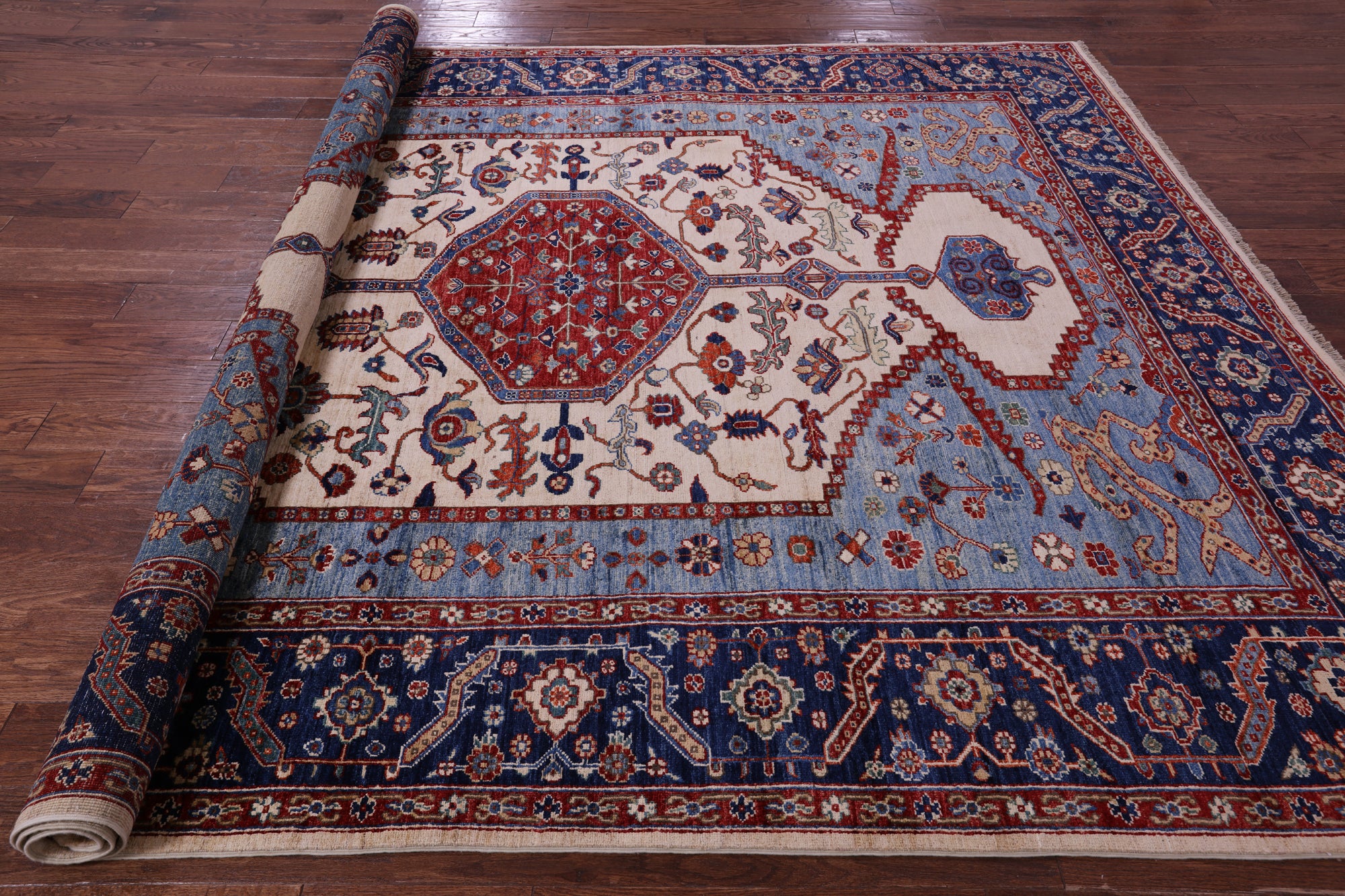 Persian Fine Serapi Handmade Wool Rug - 8' 2" X 10' 1" - Golden Nile