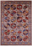 Turkmen Ersari Hand Knotted Wool Rug - 8' 1" X 11' 4" - Golden Nile