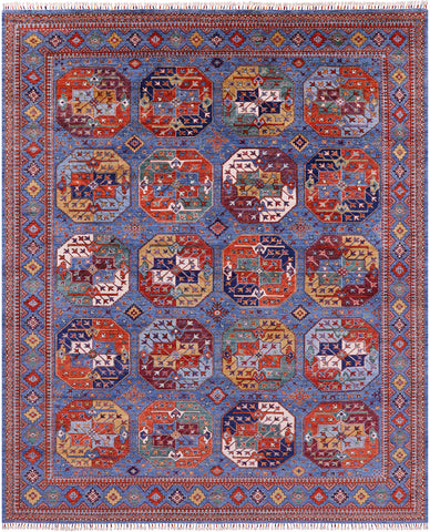 Turkmen Ersari Hand Knotted Wool Rug - 8' 2