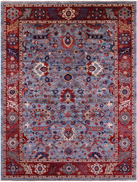 Persian Fine Serapi Handmade Wool Rug - 8' 10" X 12' 1" - Golden Nile