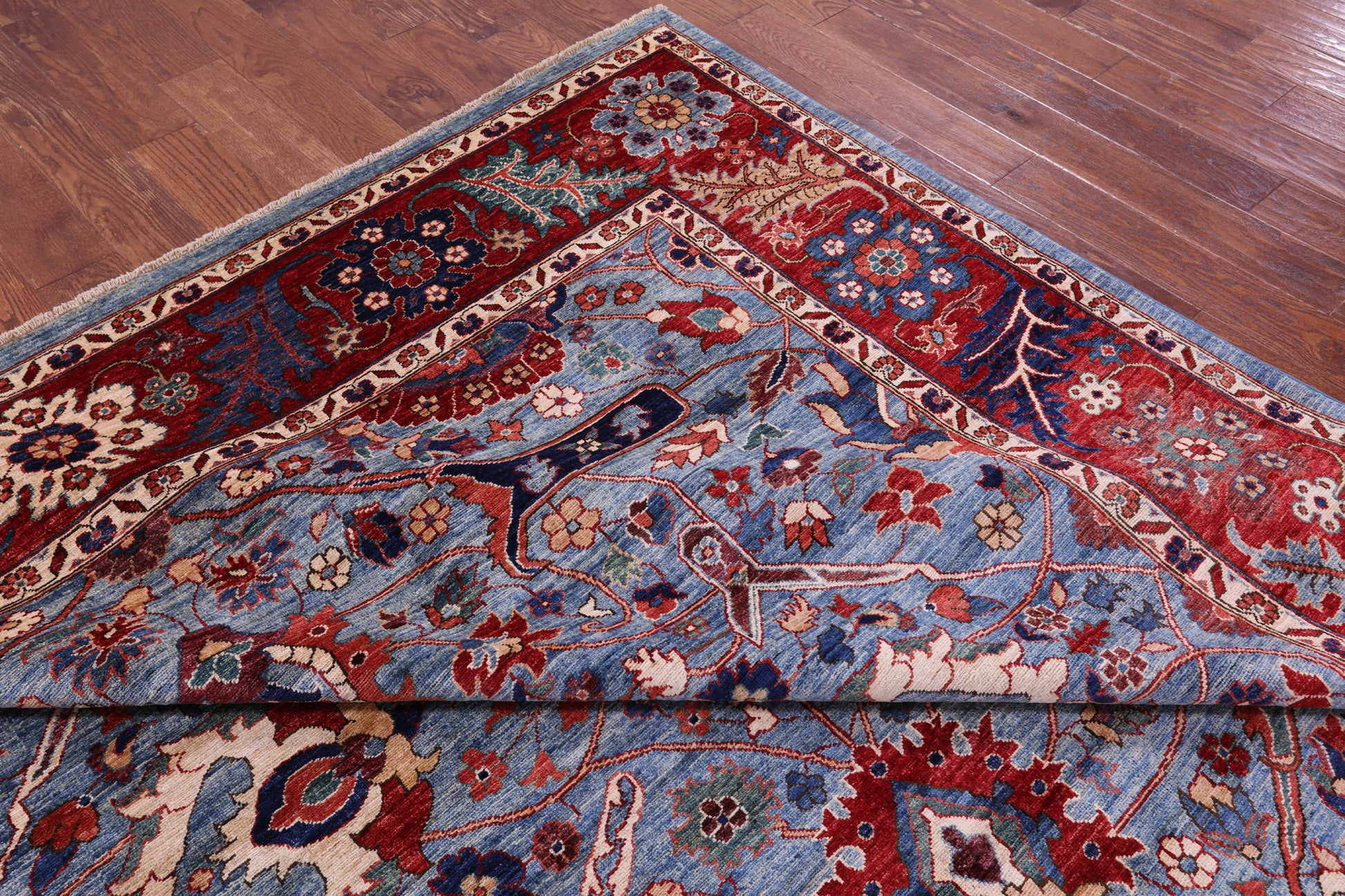 Persian Fine Serapi Handmade Wool Rug - 8' 10" X 12' 1" - Golden Nile