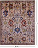 Persian Fine Serapi Handmade Wool Rug - 9' 0" X 11' 8" - Golden Nile
