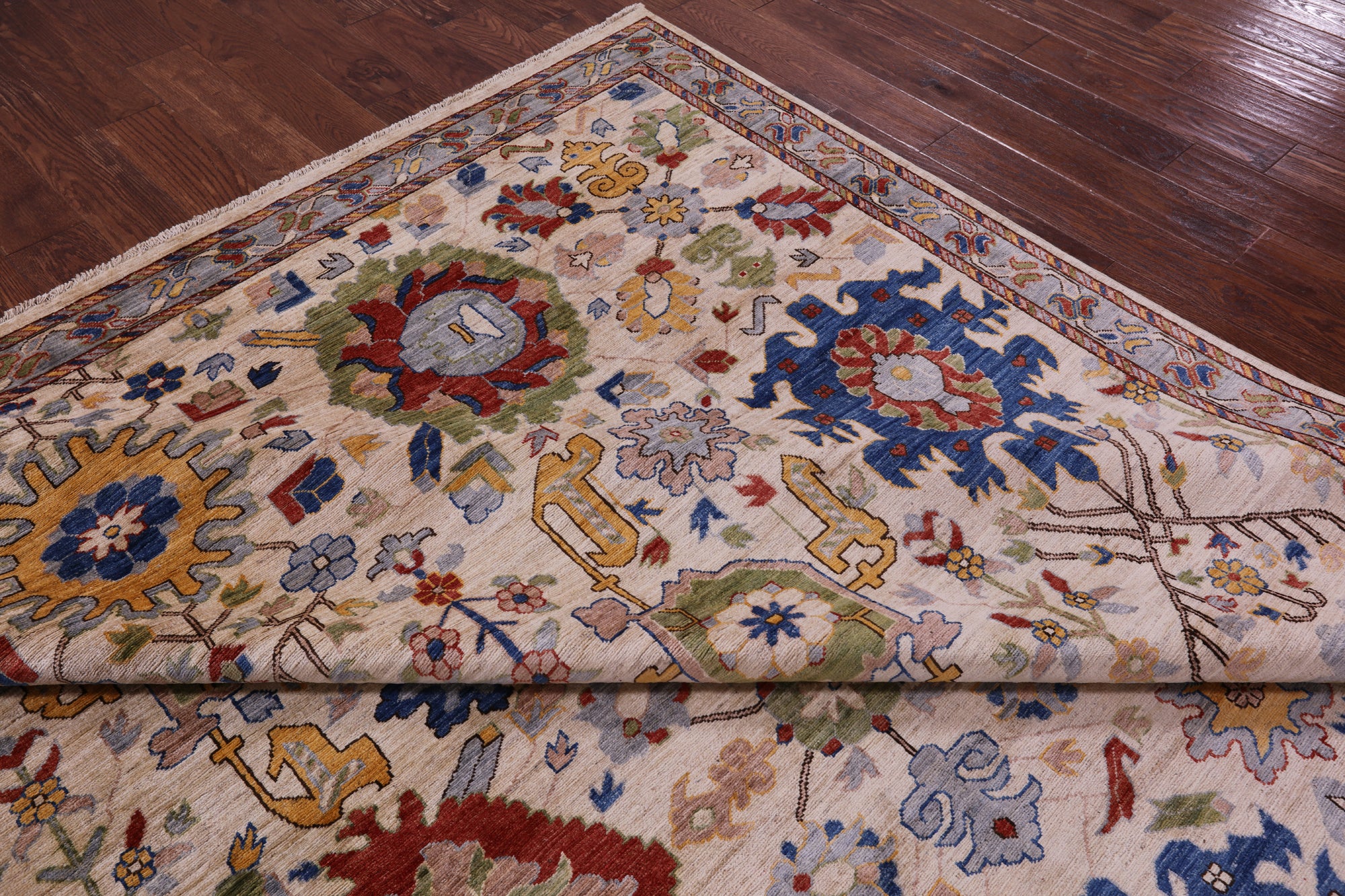 Persian Fine Serapi Handmade Wool Rug - 9' 0" X 11' 8" - Golden Nile