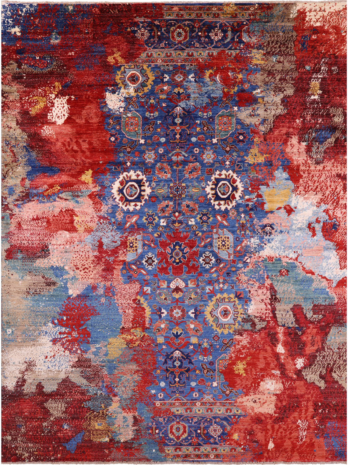 Persian Fine Serapi Hand Knotted Wool Rug - 8' 9" X 12' 0" - Golden Nile