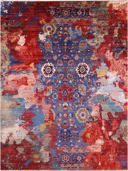 Persian Fine Serapi Hand Knotted Wool Rug - 8' 9" X 12' 0" - Golden Nile