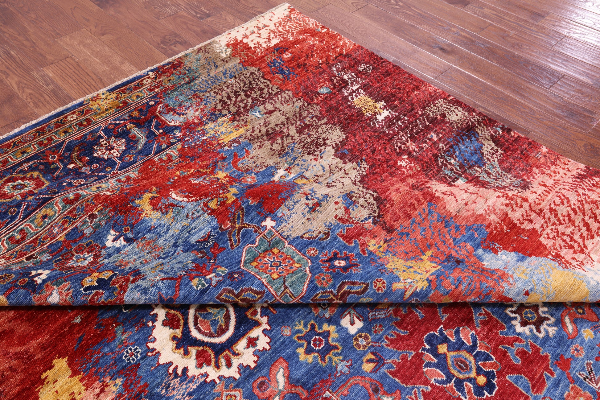 Persian Fine Serapi Hand Knotted Wool Rug - 8' 9" X 12' 0" - Golden Nile
