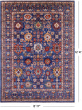 Blue Persian Fine Serapi Hand Knotted Wool Rug - 8' 11" X 12' 4" - Golden Nile