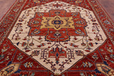 Persian Fine Serapi Hand Knotted Wool Rug - 9' 0" X 11' 9" - Golden Nile
