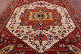 Persian Fine Serapi Hand Knotted Wool Rug - 9' 0" X 11' 9" - Golden Nile