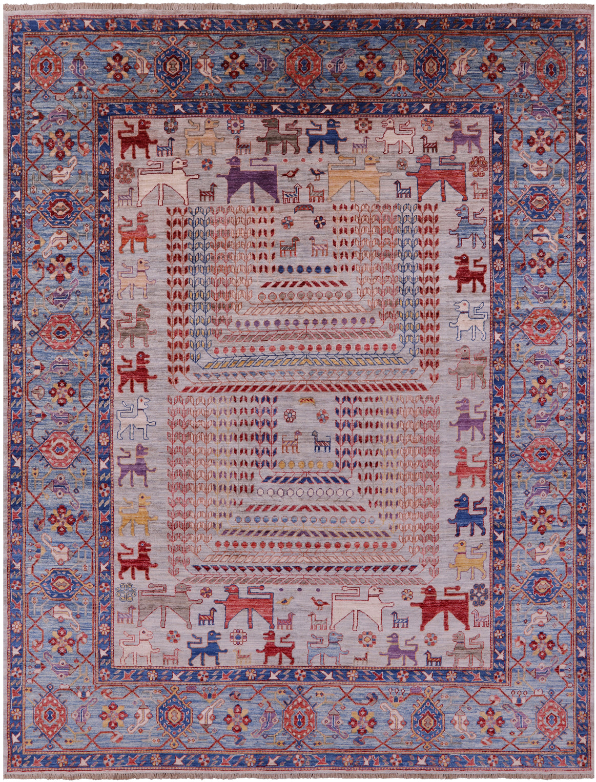 Persian Fine Serapi Handmade Wool Rug - 7' 9" X 9' 10" - Golden Nile