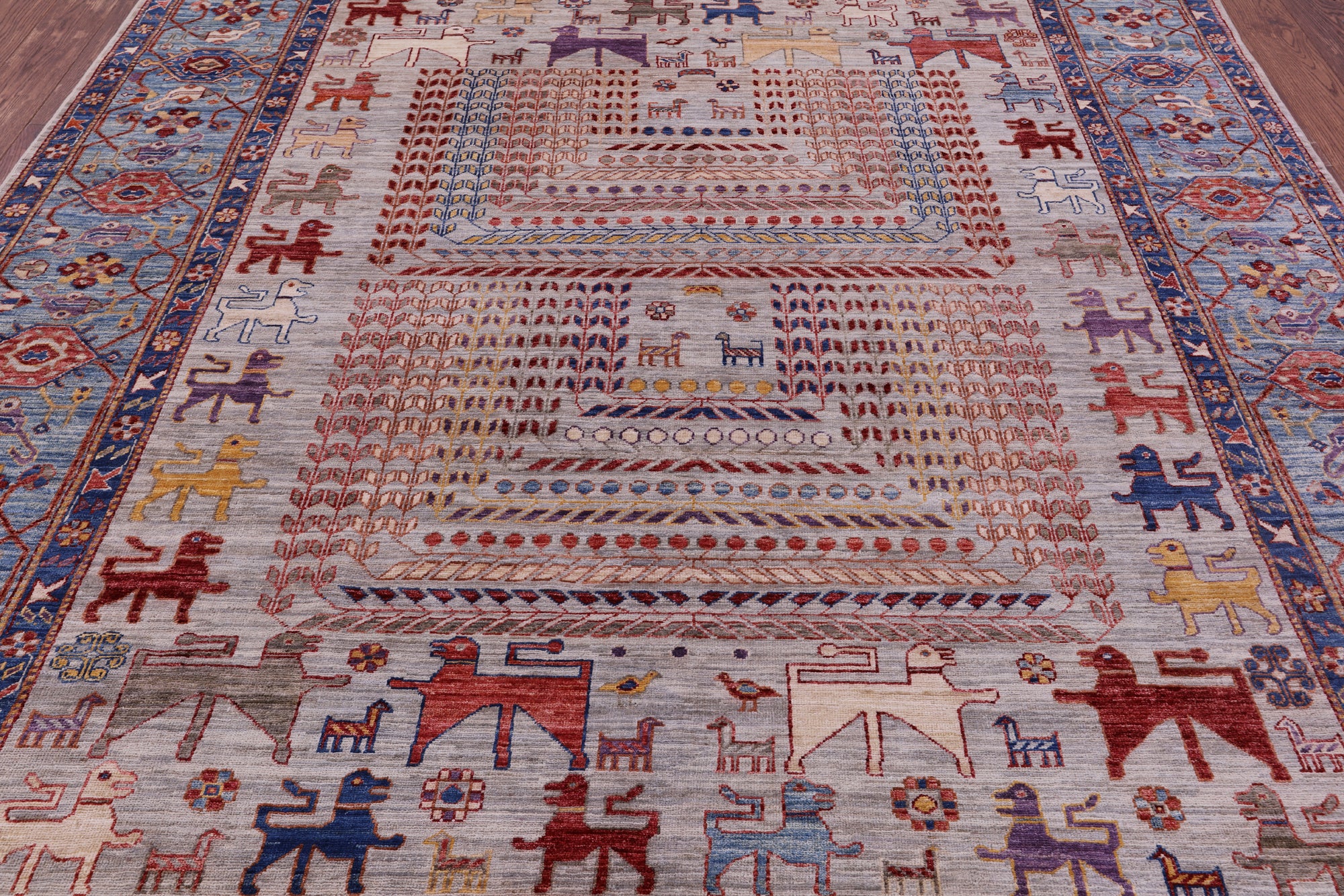 Persian Fine Serapi Handmade Wool Rug - 7' 9" X 9' 10" - Golden Nile