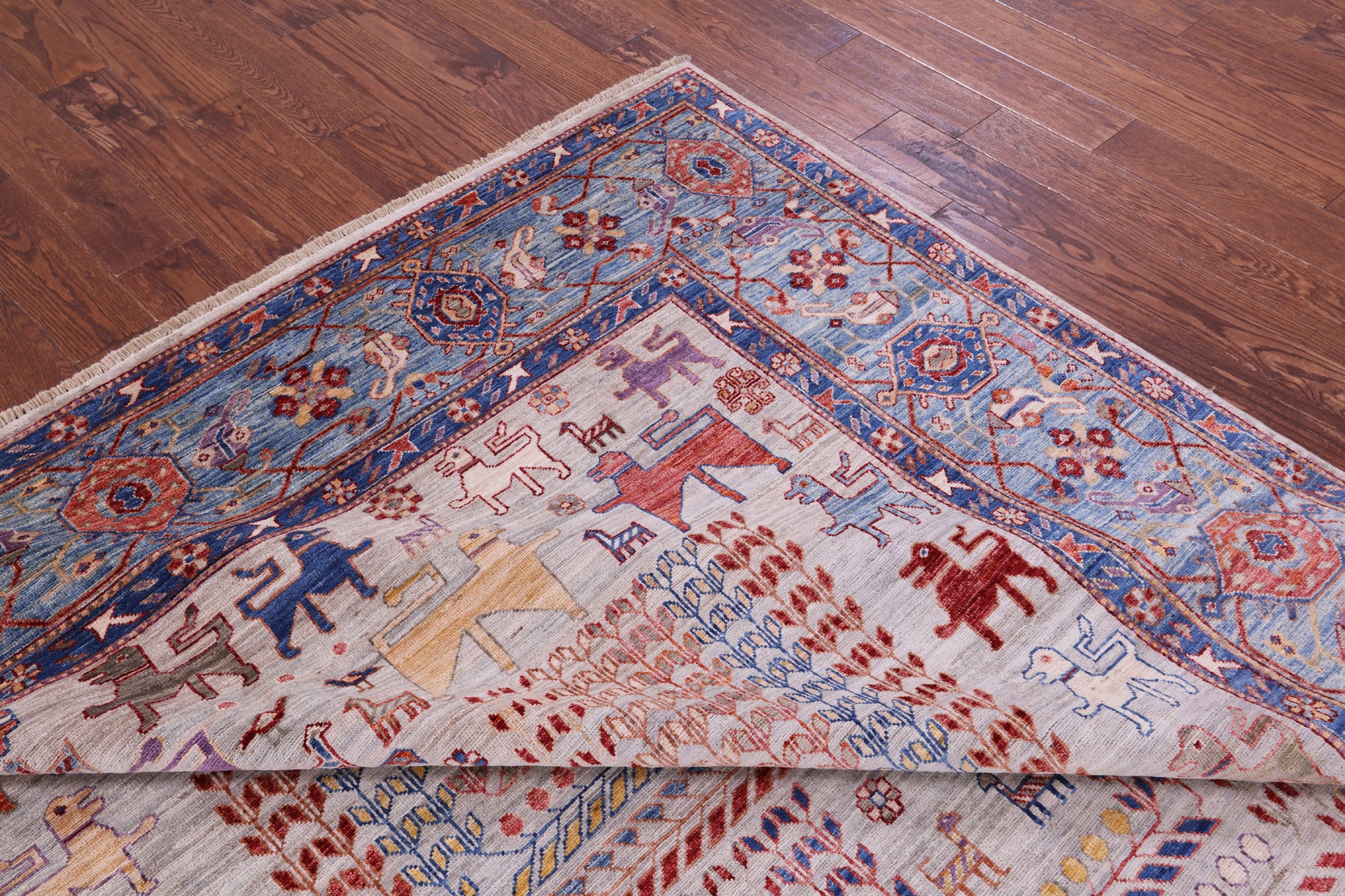 Persian Fine Serapi Handmade Wool Rug - 7' 9" X 9' 10" - Golden Nile