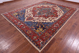 Persian Fine Serapi Handmade Wool Rug - 9' 1" X 11' 8" - Golden Nile