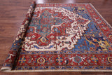 Persian Fine Serapi Handmade Wool Rug - 9' 1" X 11' 8" - Golden Nile