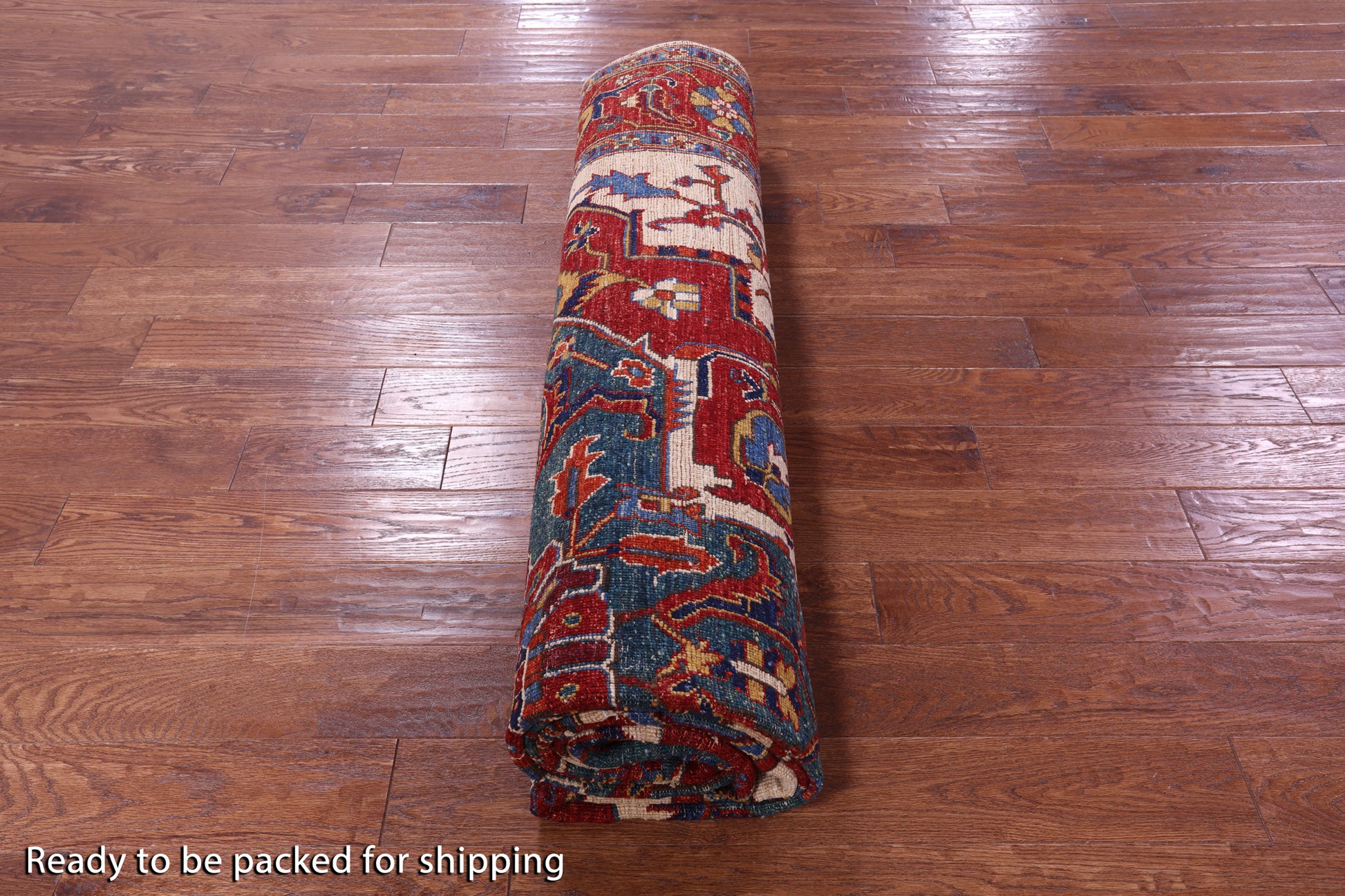 Persian Fine Serapi Handmade Wool Rug - 9' 1" X 11' 8" - Golden Nile