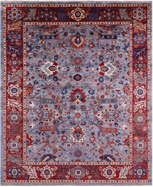 Persian Fine Serapi Hand Knotted Wool Rug - 8' 0" X 9' 9" - Golden Nile